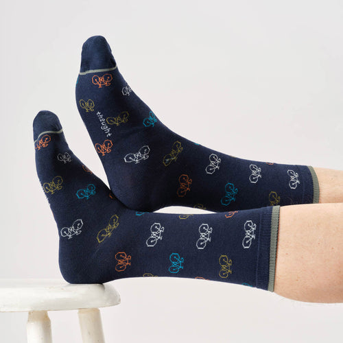 Thought Mens Socks - Multi Bike Bamboo Socks