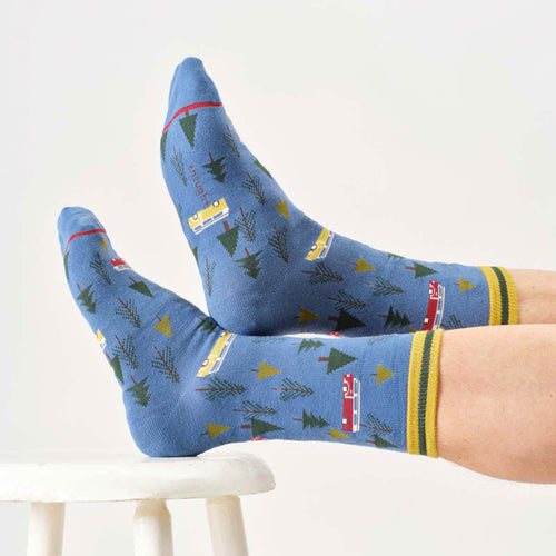Thought Mens Socks - Camper Van Cotton Socks