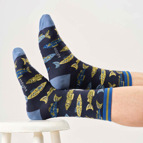 Thought Mens Socks - River Fishing Cotton Socks