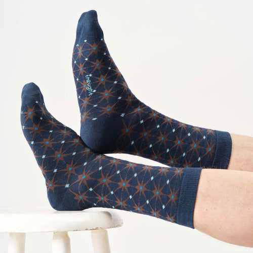 Thought Mens Socks - Geo Star Bamboo Socks