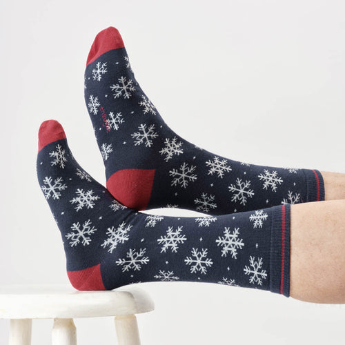 Thought Mens Socks - Snowflake Cotton Socks