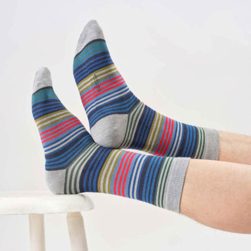 Thought Mens Socks - Multi Stripe Bamboo Socks