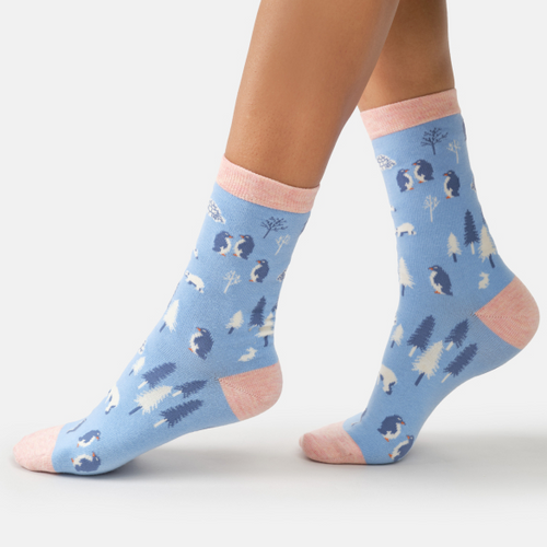 Thought Ladies Socks - Arctic Penguins Bamboo Socks