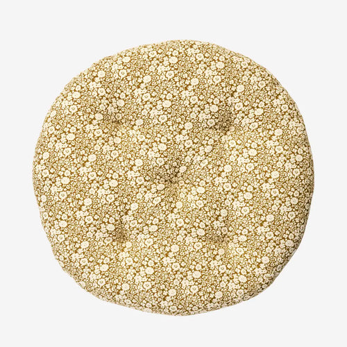Madam Stoltz Home - Round Cotton Chair Pad in Caramel