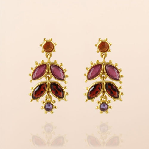 Muja Juma Earrings - Ruby Corvus Studs