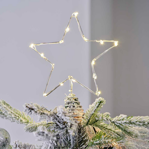 Ginger Ray Christmas Decoration - Star Christmas Tree Topper with Lights