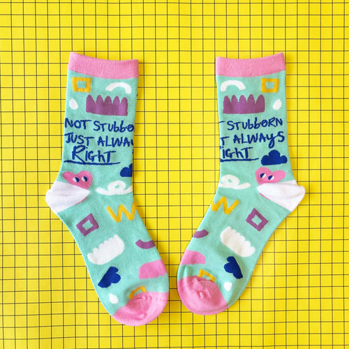 Disaster Designs Socks - Small Talk 'Not Stubborn'
