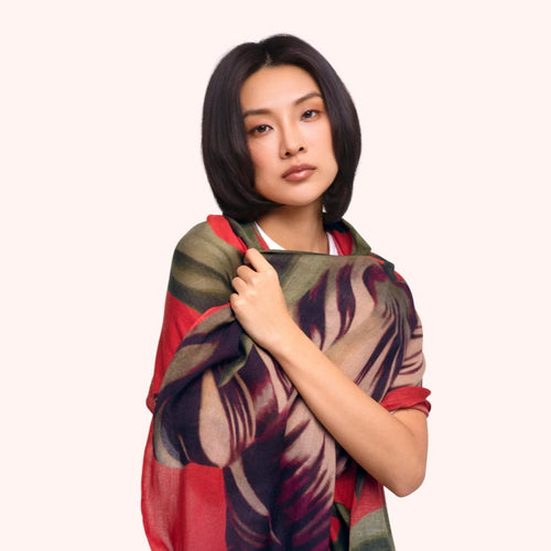 Powder Scarf - Tulip Wool Wrap Scarf