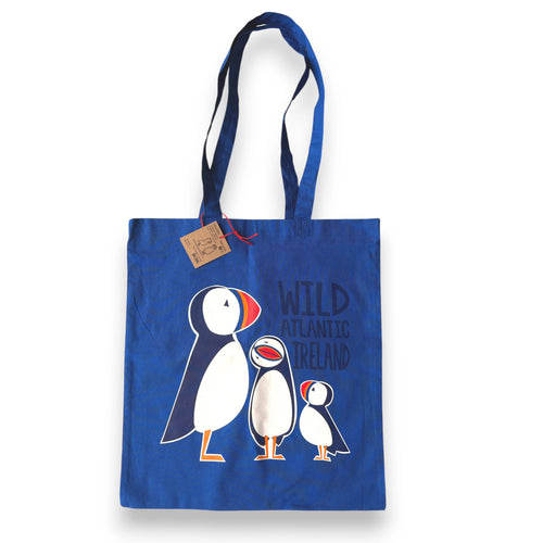 Irish Socksciety Tote Bag - Wild Atlantic Ireland Puffin