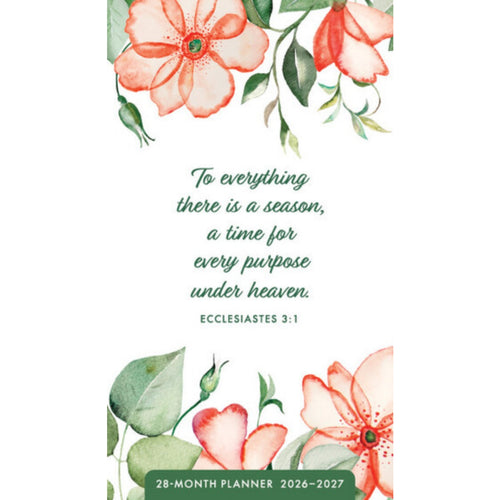 Dayspring 2026-2027 Pocket Planner - 28-month Floral Scripture Planner
