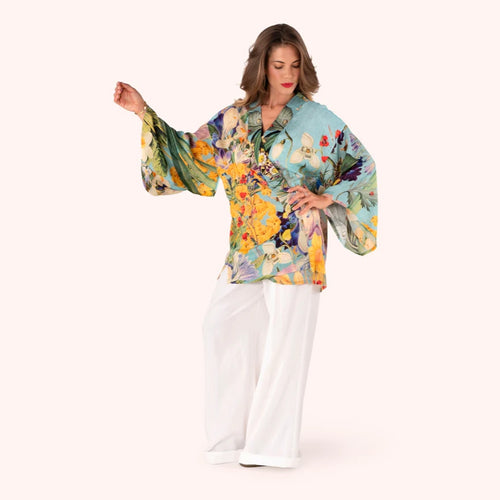 Powder Kimono Jacket - Spring Floral