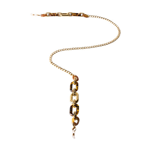 Powder Sunglasses Chain - Tortoiseshell Link and Chain