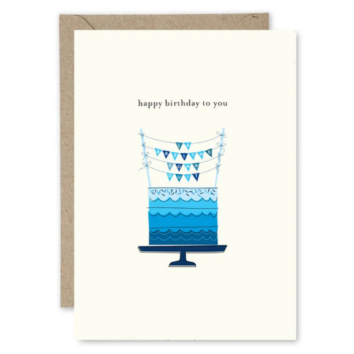 The Paper Gull - Happy Birthday to You Blue Cake
