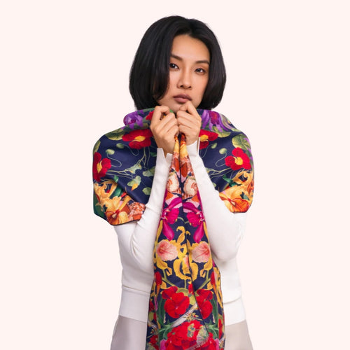 Powder Scarf - Botanical Kaleidoscope