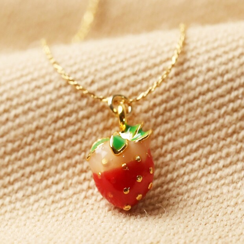 Lisa Angel Necklace - Tiny Strawberry