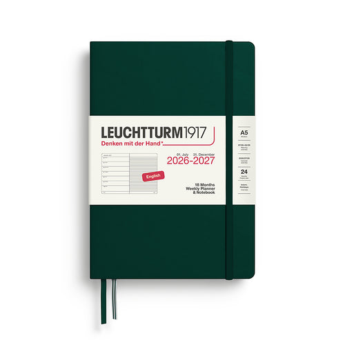 Leuchtturm1917 2026-2027 Diary - Weekly Planner & Notebook A5 (Ruled)