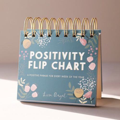 Lisa Angel Perpetual Calendar - Weekly Floral Positivity Flip Chart