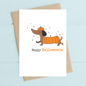 Dandelion Card - Halloween Pumpkin Dog
