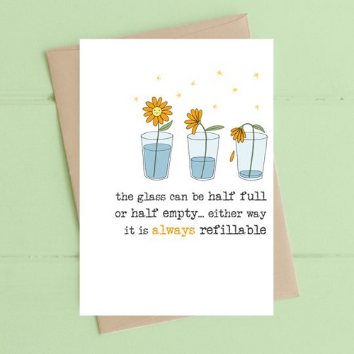 Dandelion Card - Half full or half empty