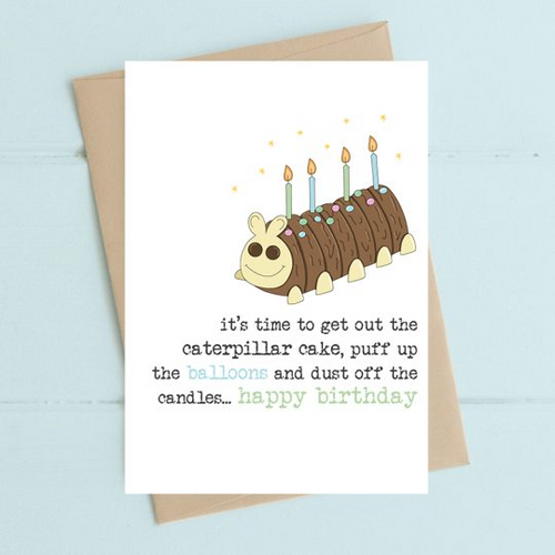 Dandelion Card - Caterpillar cake