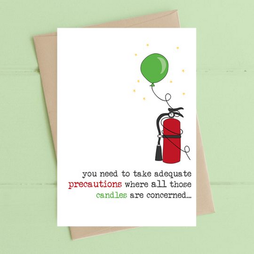 Dandelion Card - Birthday Fire extinguisher