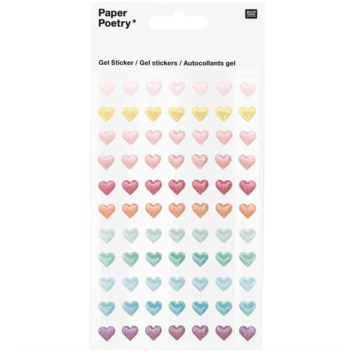 Paper Poetry Stickers - Glitter Hearts