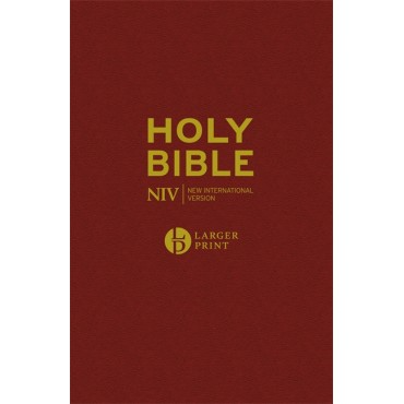 NIV - Larger Print Bible, Burgundy
