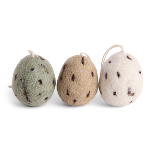 Gry & Sif Easter - Felt Egg set of 3 Natural