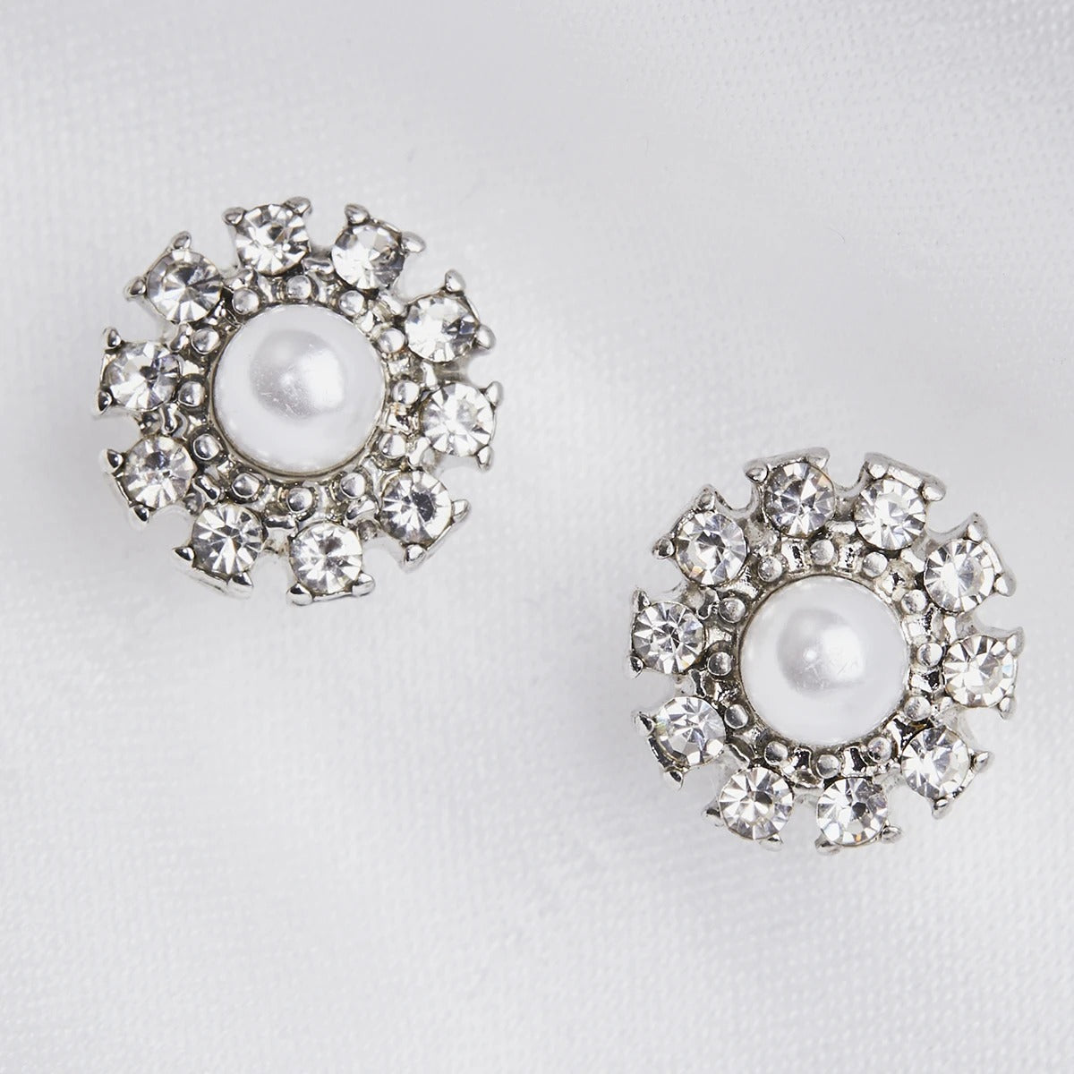 Lovett Earrings - Grace Crystal Grey or Pearl