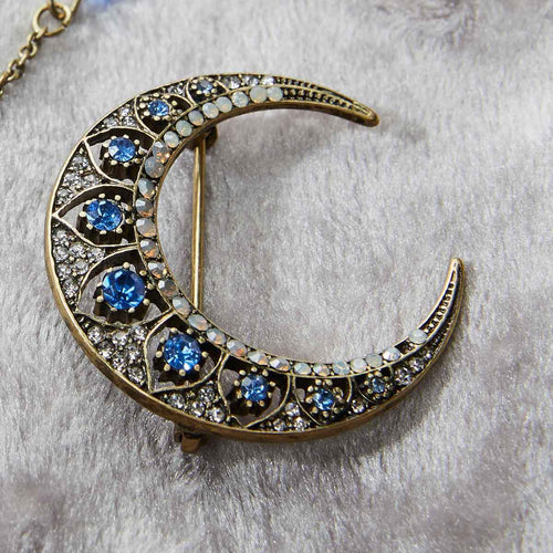 Lovett Brooch - Crescent Moon Sapphire