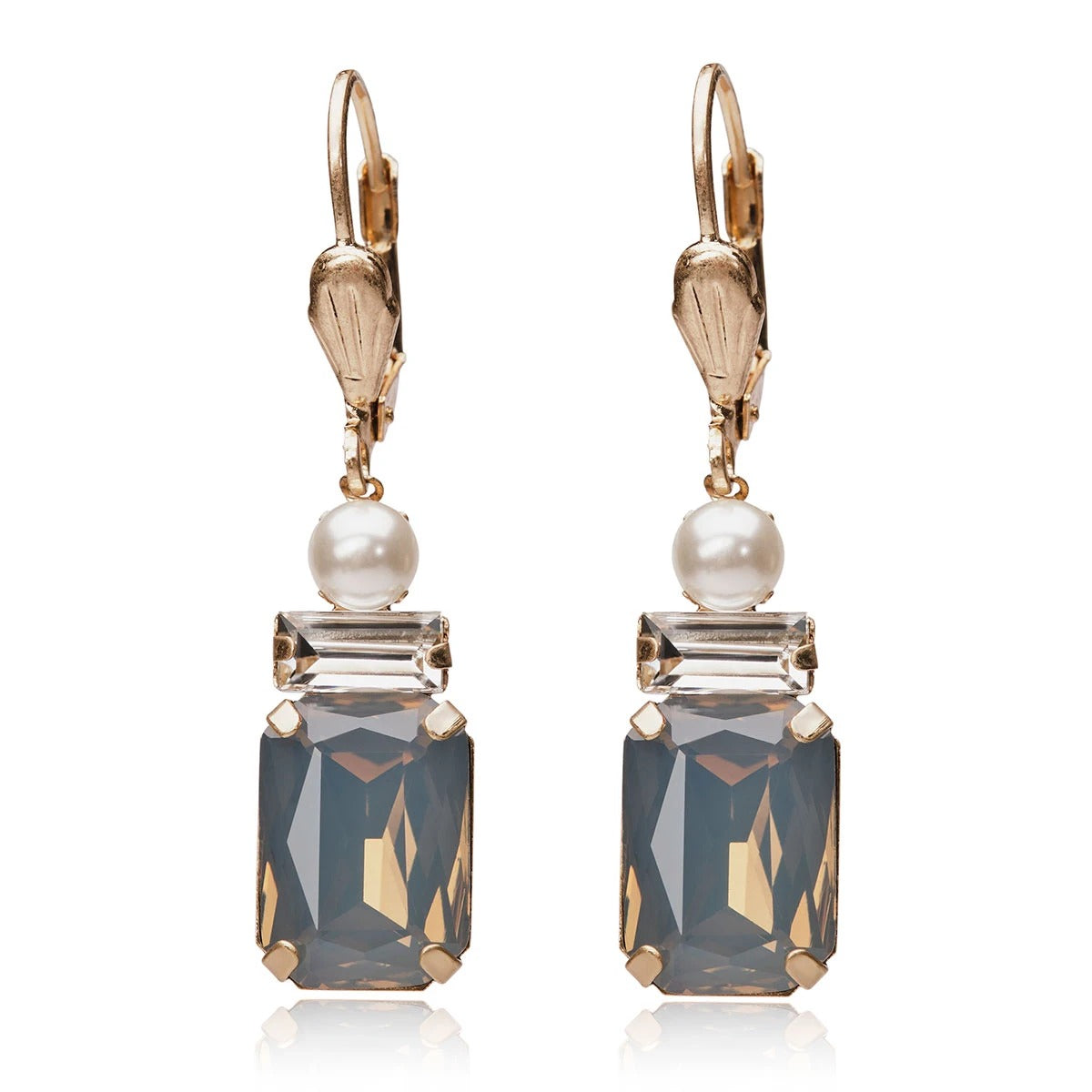 Lovett Earrings - Art Deco Oblong