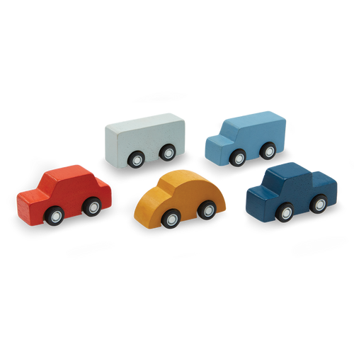 Plan Toys - Road & Rail Mini Car Set
