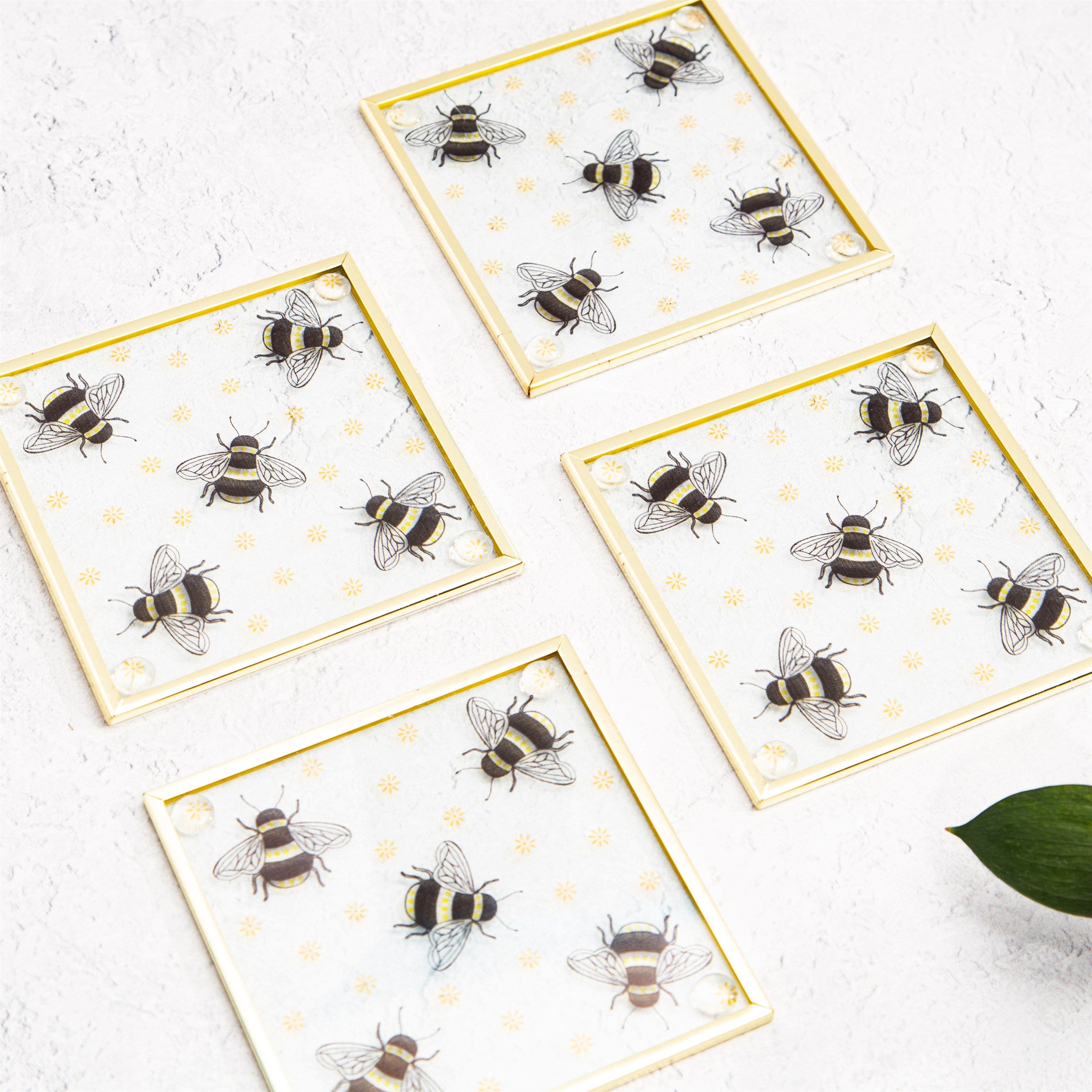 Sass & Belle Coasters - Glass Bee Coasters