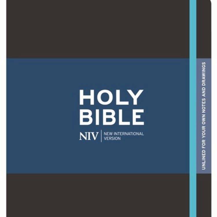 NIV - Black Journalling Bible with Unlined Margins Hardcover