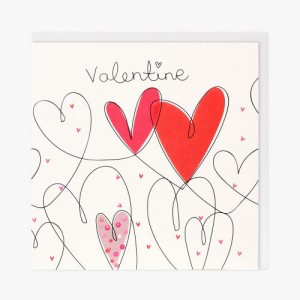Belly Button Valentine Card - Hearts