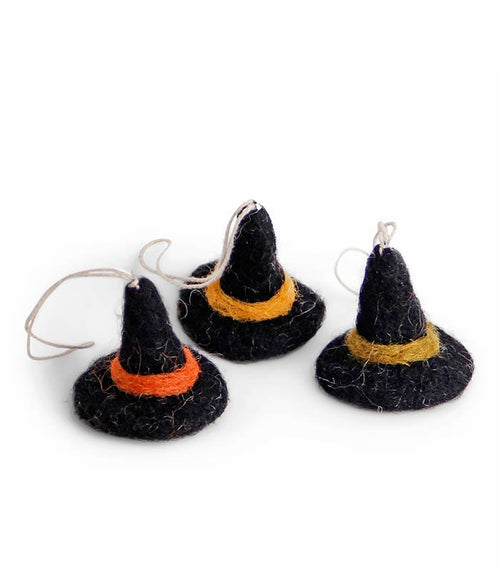Gry & Sif Halloween - Felt Witch Hats set of 3