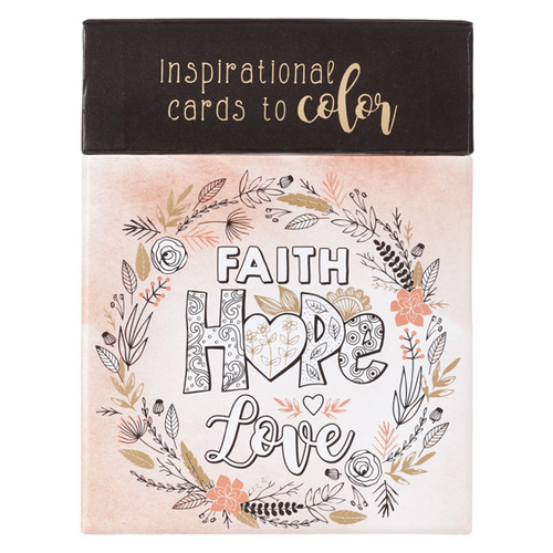 Christian Art Gifts - Colouring Cards: Faith, Hope and Love