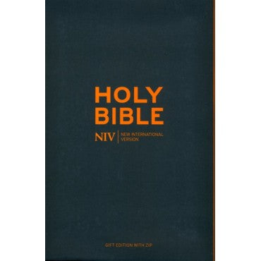 NIV - Pocket Charcoal Soft-Tone Bible With Zip