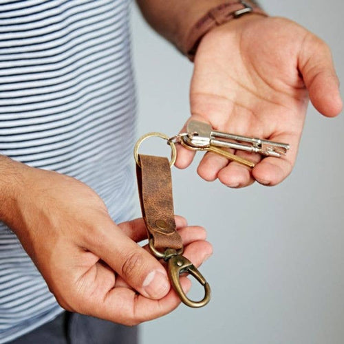 Paper High - Buffalo Leather Keyring with Hook