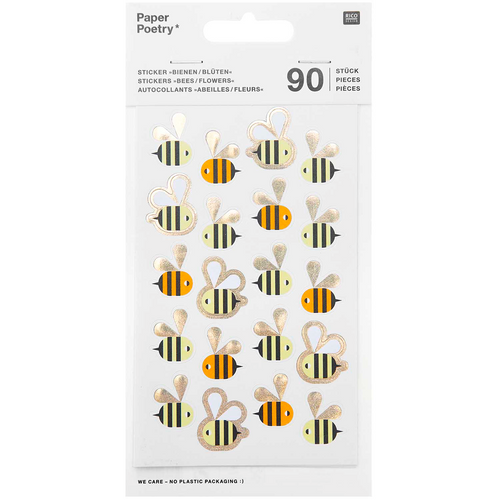 Paper Poetry Stickers - Bees