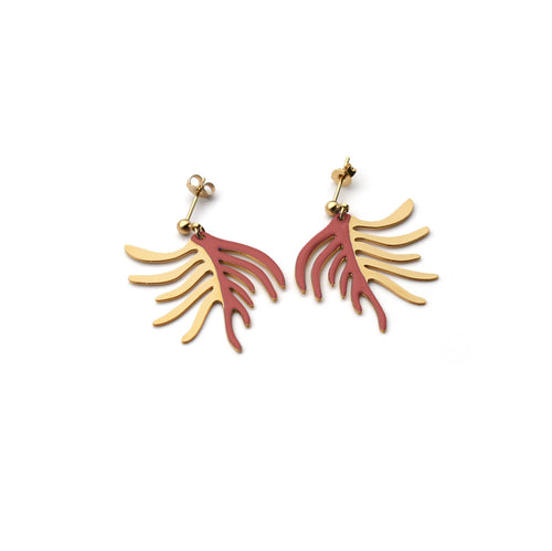 Nadja Carlotti Jewellery - Coral Treasure Colour Earrings