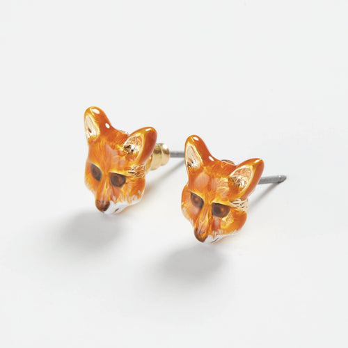 Fable Jewellery - Enamel Fox Stud Earrings