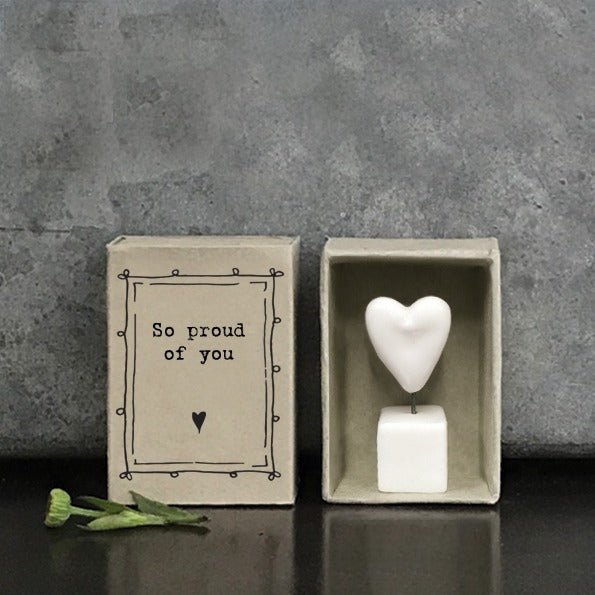 East of India - Porcelain Matchbox Sentiments - So Proud of You