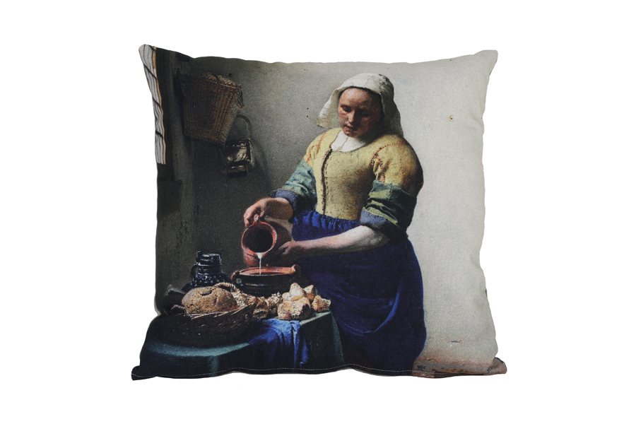 L&L Cushion - 'The Milkmaid' by Johannes Vermeer