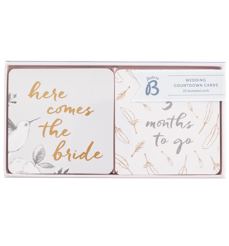 Bride to B - wedding Countdown Cards