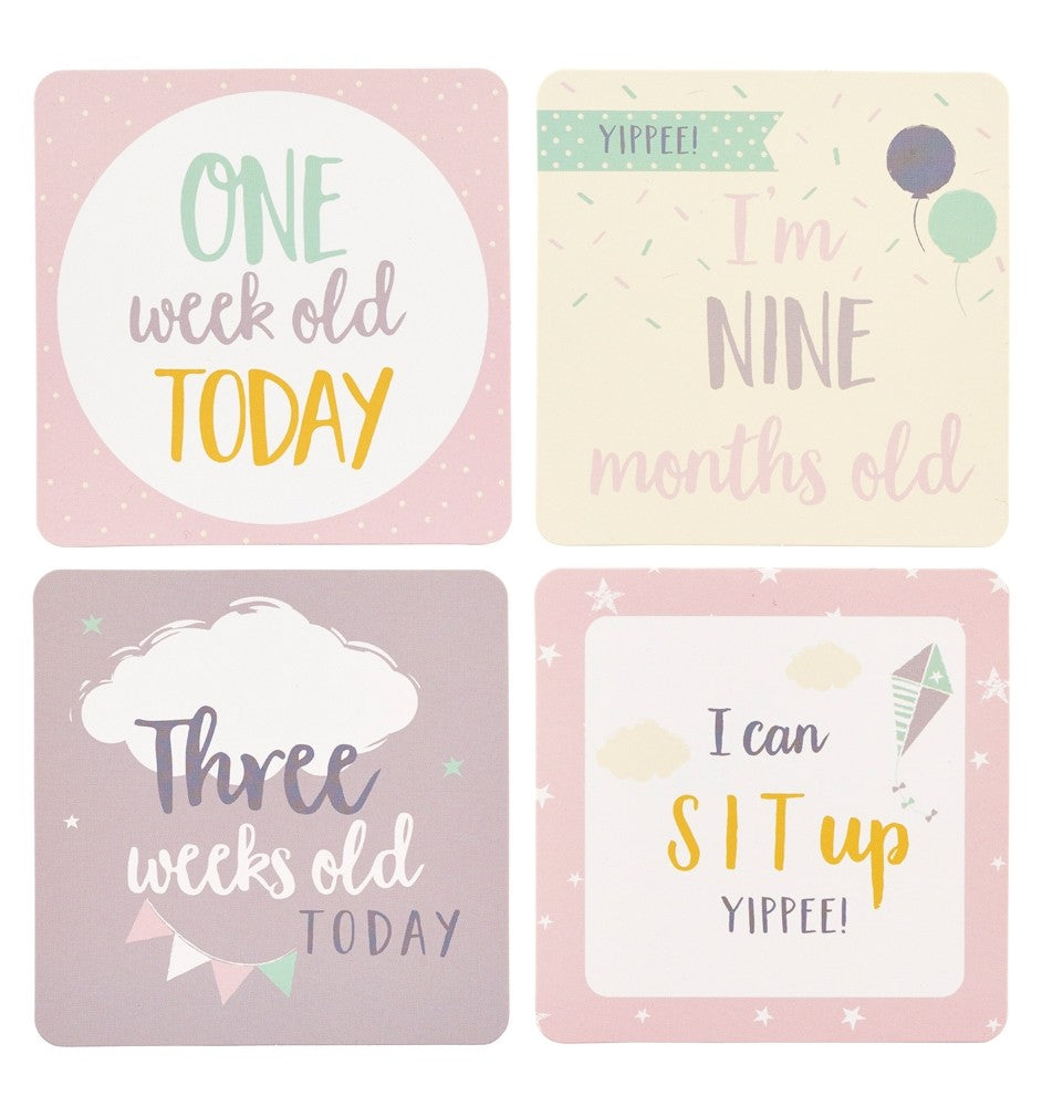 Baby B - Baby Milestone Cards Pink or Blue