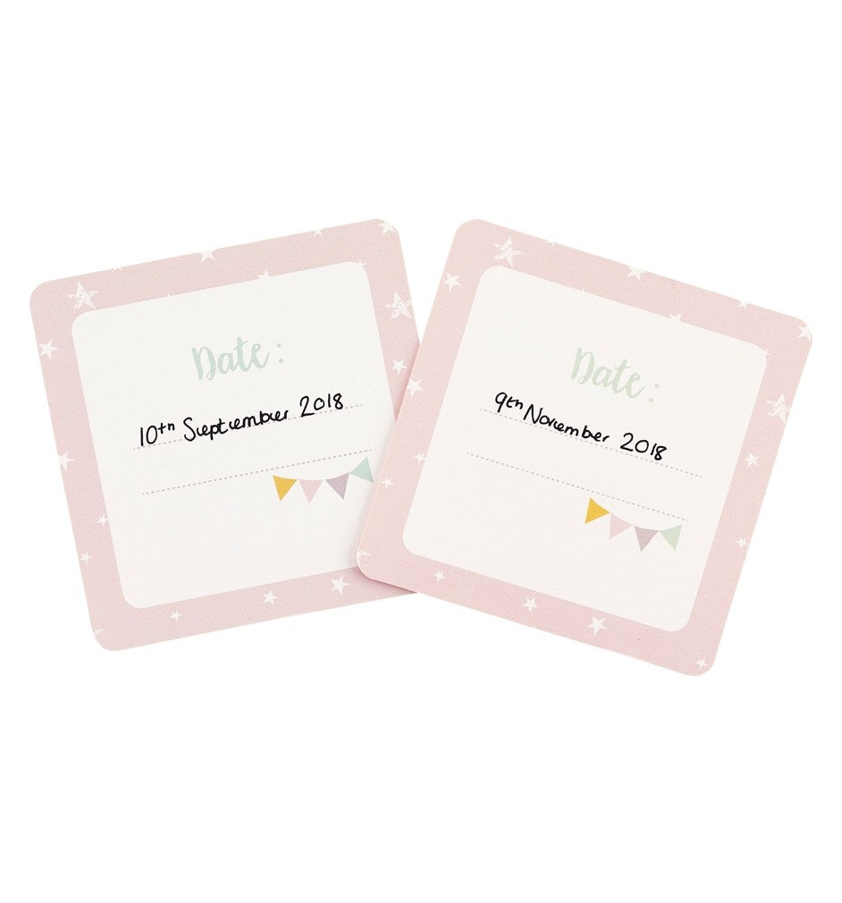 Baby B - Baby Milestone Cards Pink or Blue