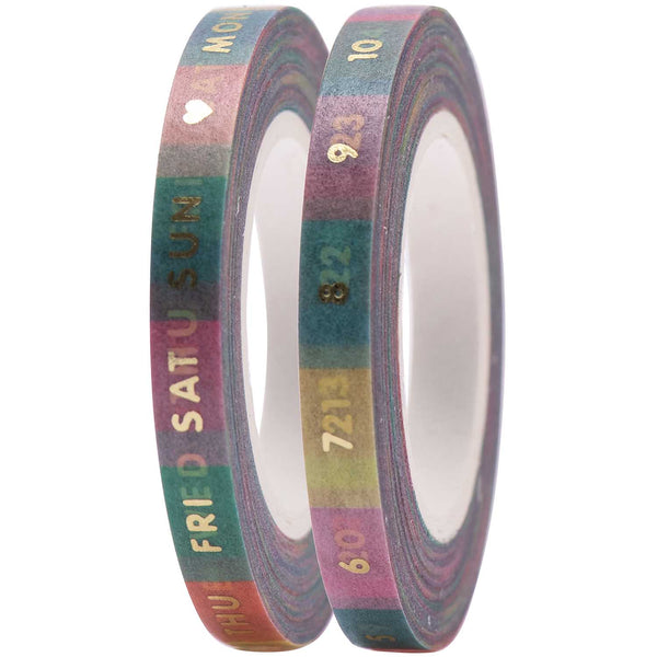 Paper Poetry Bullet Journal Washi tape - Slim Month/Days