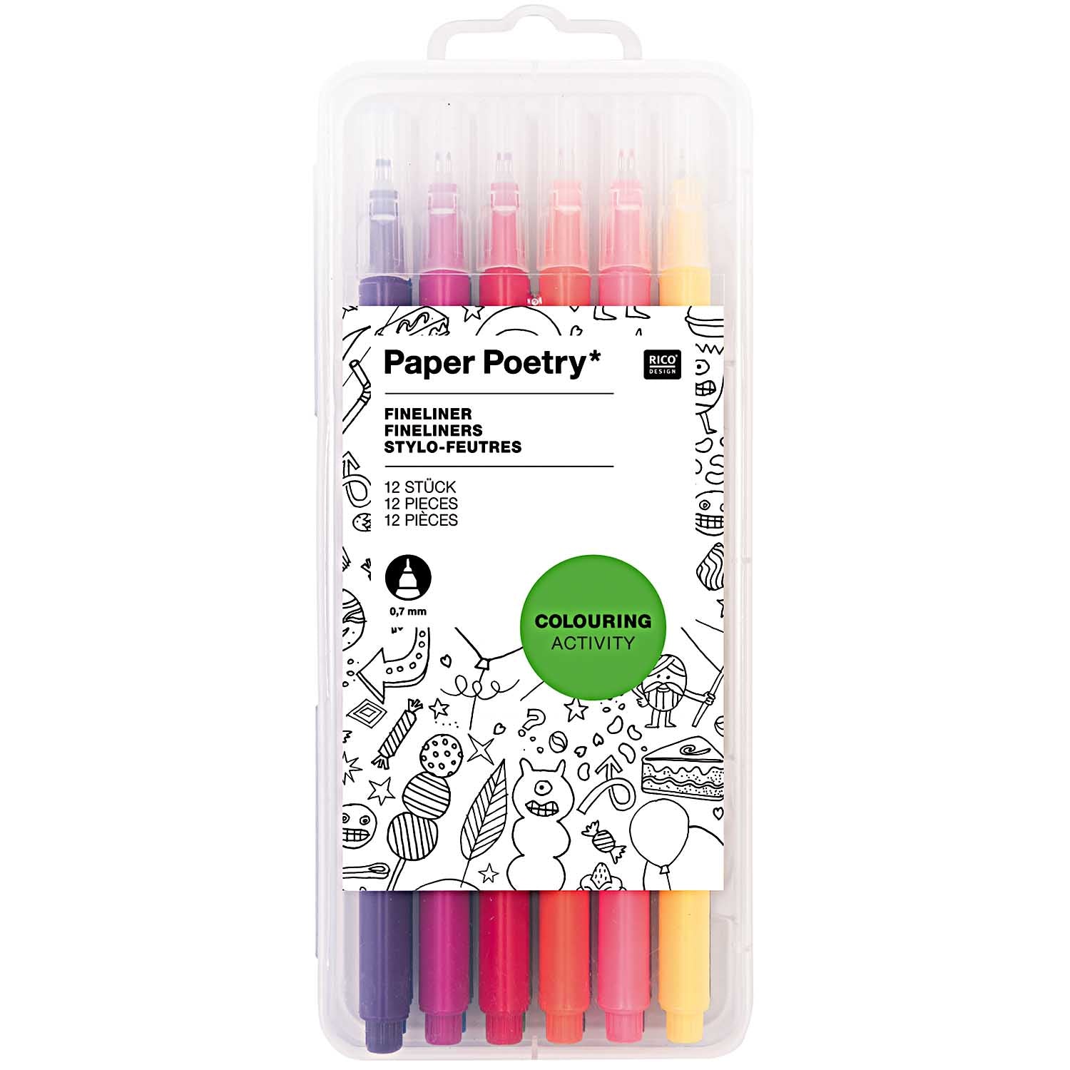 Paper Poetry Pens - Fineliner Set of 12