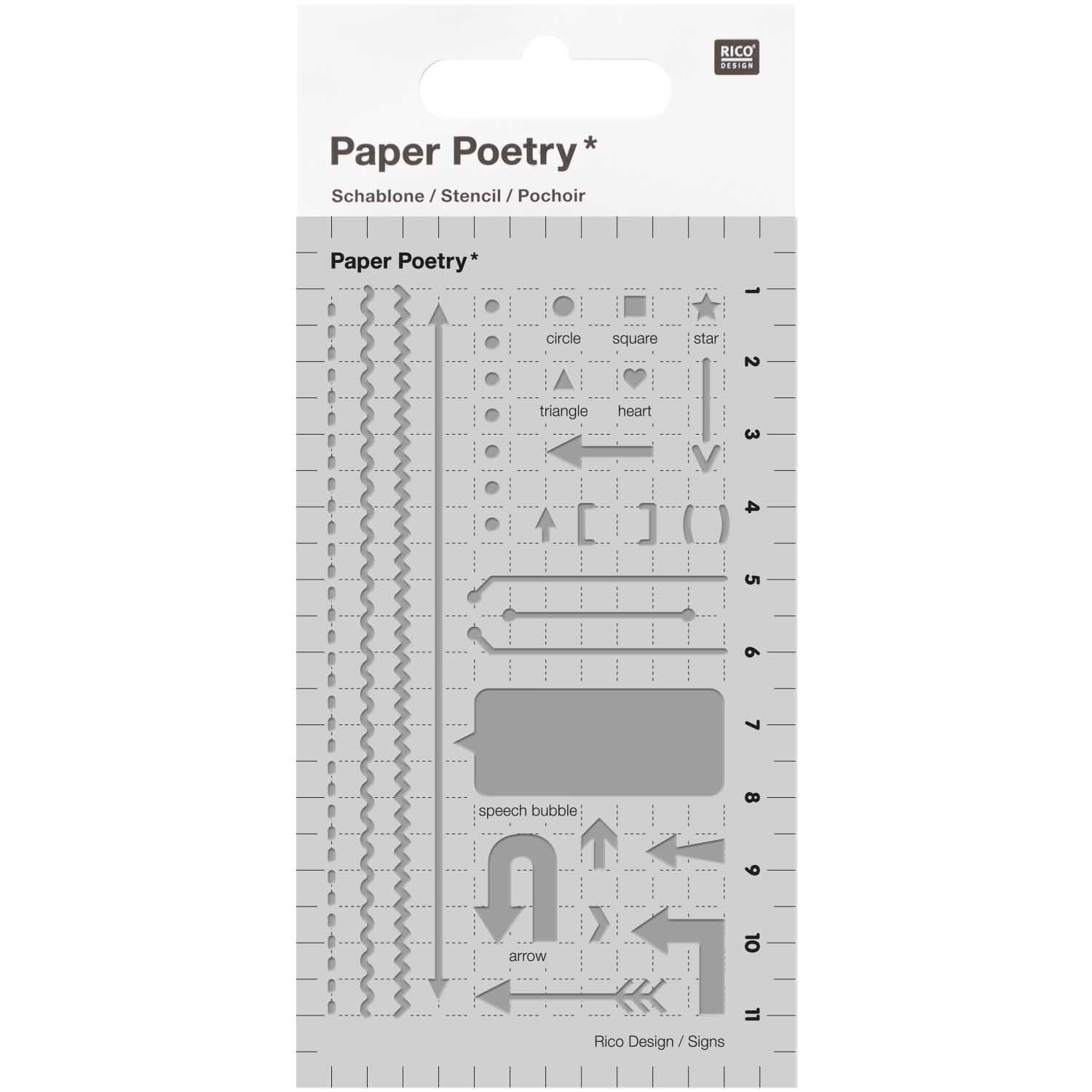 Paper Poetry Bullet Journal Stencil